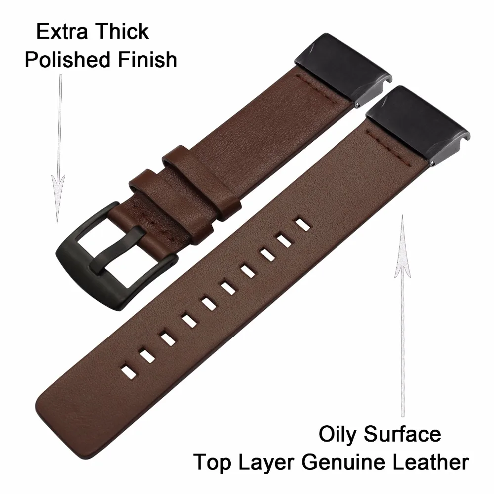 Quick Fit Genuine Leather Watchband 22/26mm for Garmin Fenix 6x 5X Plus 3 3HR 5 6 Forerunner 935 945 Watch Band Wristband Strap | Наручные