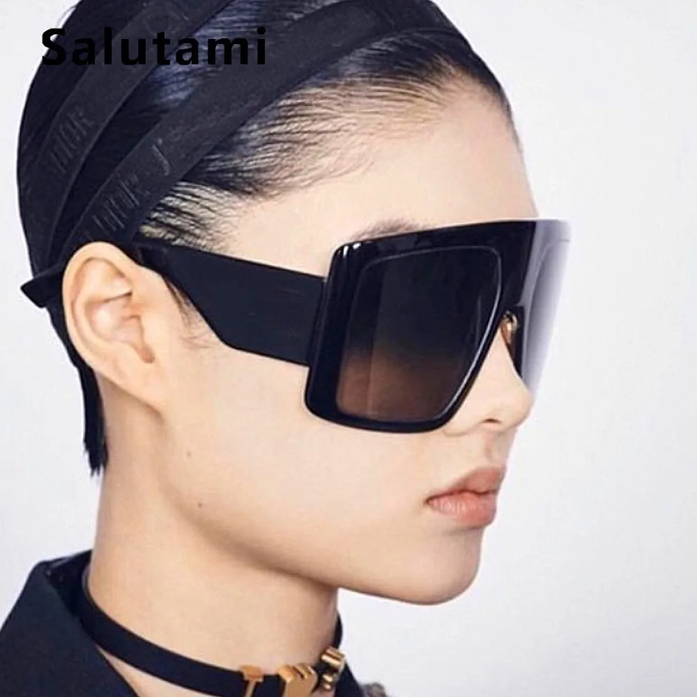 

Oversize Square Sunglasses Women Black Pink One Piece Big Frame Sun Glasses Men 2021 Luxury Brand Vintage Retro Eyewear Oculos