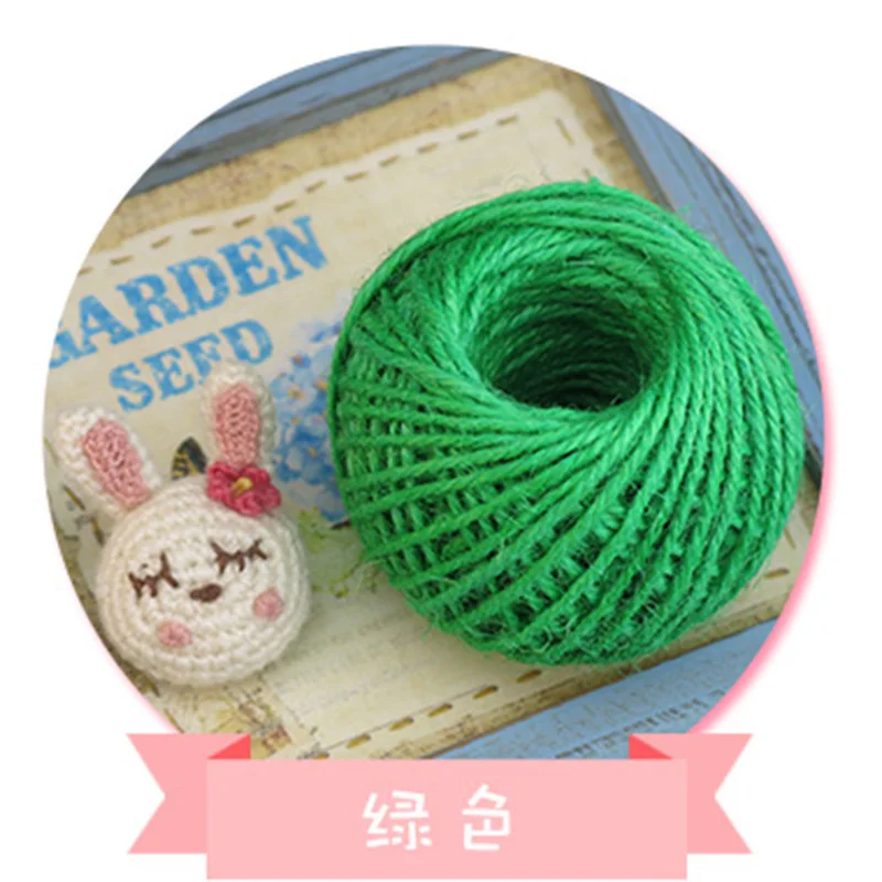 Веревка из джутовый шнур-шпагат пеньковой веревки 25 м натуральной мешковины