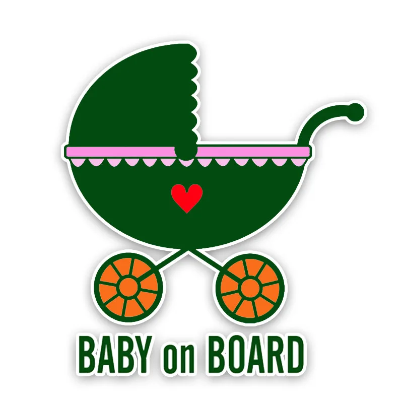 

Fashion Warning Car Sticker Sign Colored BABY ON BOARD Decoration Baby Car Graphic Cartoon Waterproof Sunscreen PVC,14cm*15cm