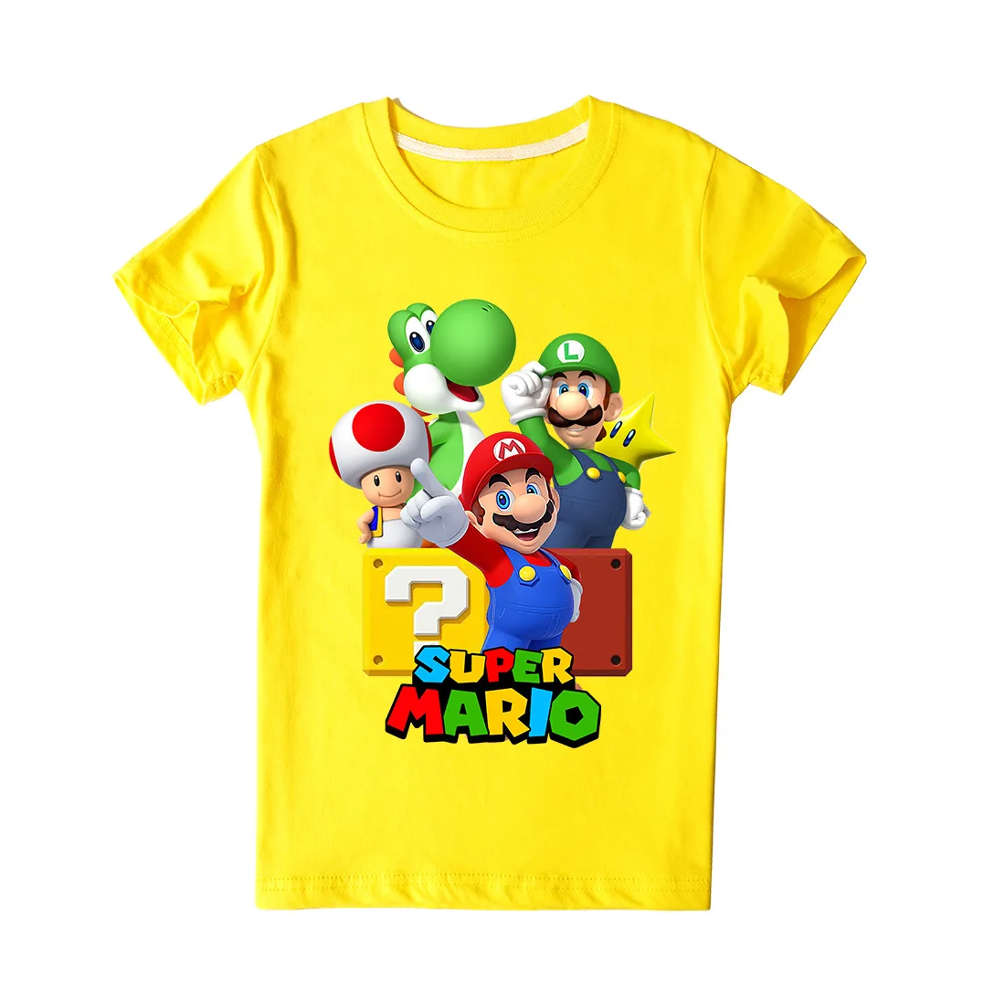 Новинка 2021 детская одежда футболка с коротким рукавом в стиле Super Mario Bros корейские