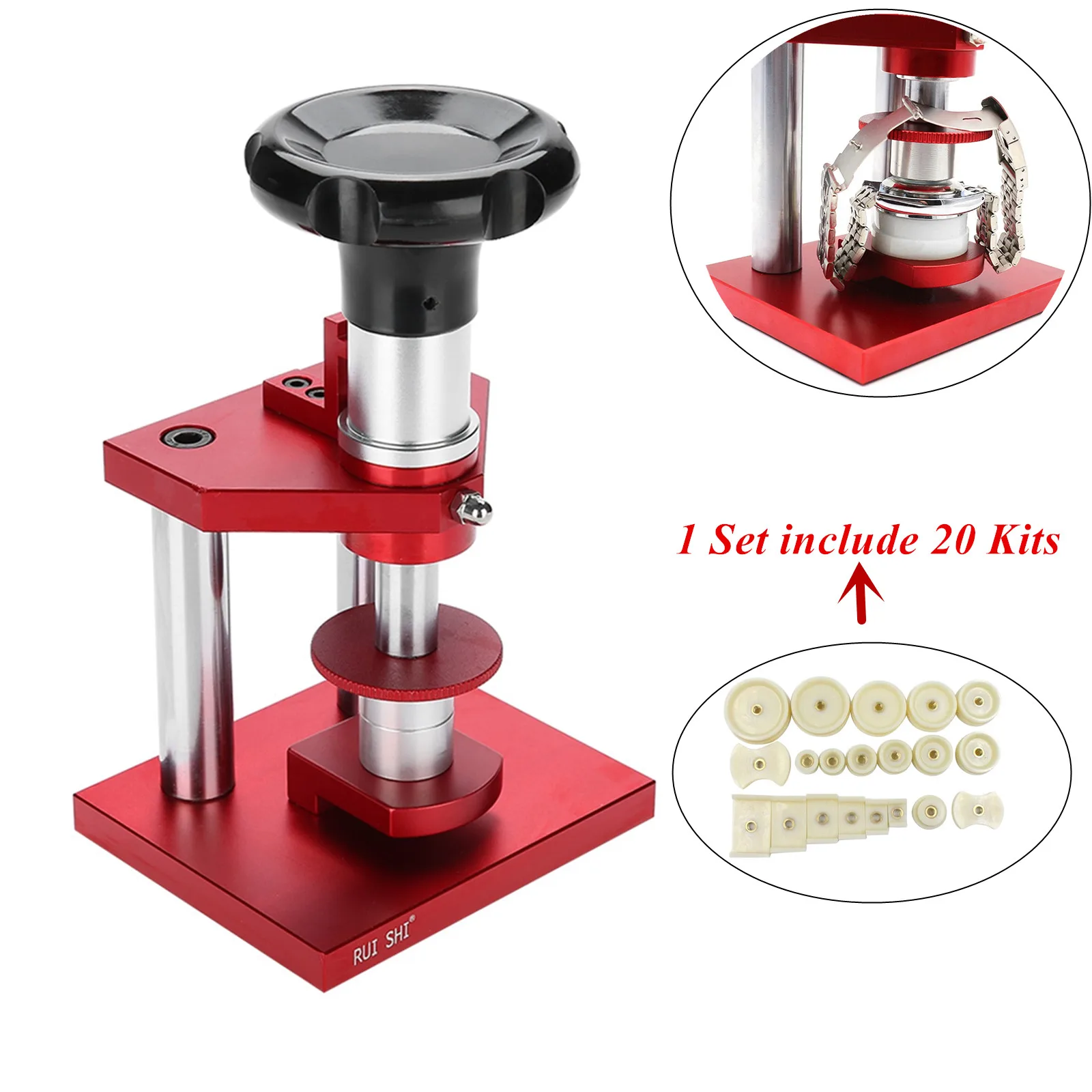 

Watch Press Tool Screw Type Precise Crystal Bezel Watch Press Back Case Cover Tool Pressing Repair Tool for Watchmaker