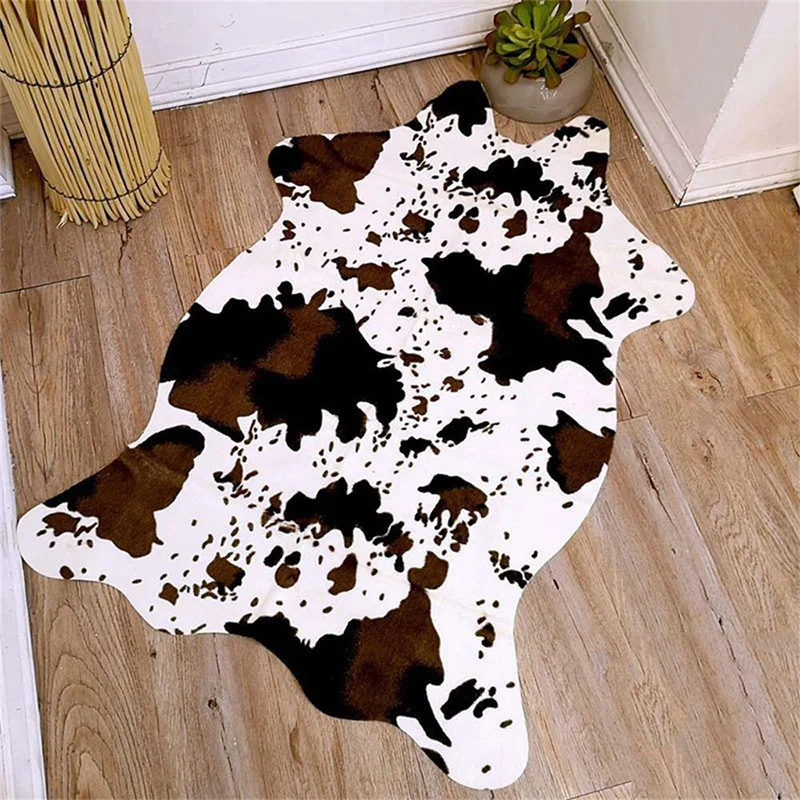Creative Zebra Cow Pattern 3D Printed Carpets for Living Room Cute Animal Throw Rugs Anti-slip Floor Mats Room Doormat Area Rug