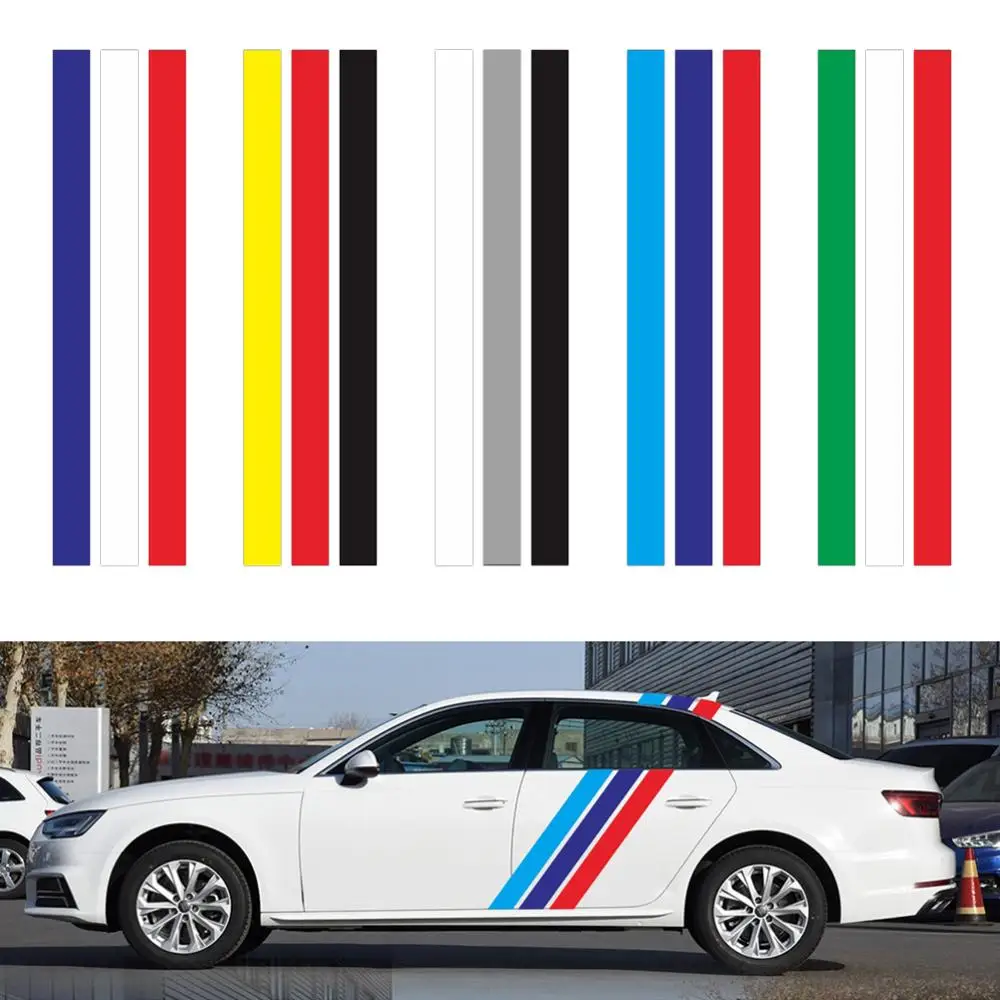 Автомобильные триколор линии индивидуальные тела дверь сторона виниловая