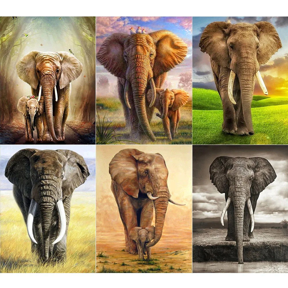 

SELILALI 5D Diamond Painting Art Elephant Animal Paints Mosaic Embroidery Artcraft Cross Stitch Diamind Arts Paint Picture Home