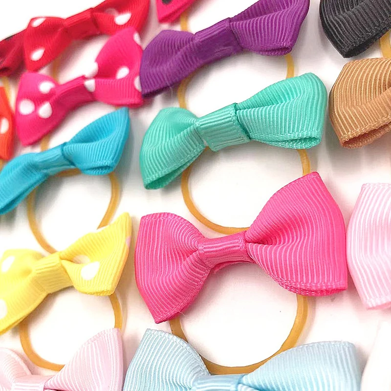 

A pairVarious Style Small Dogs Cats Hair Bows Cute Ribbon Elastic Rubber Band Hairpin Hair Clip Pet Grooming Accessories Product