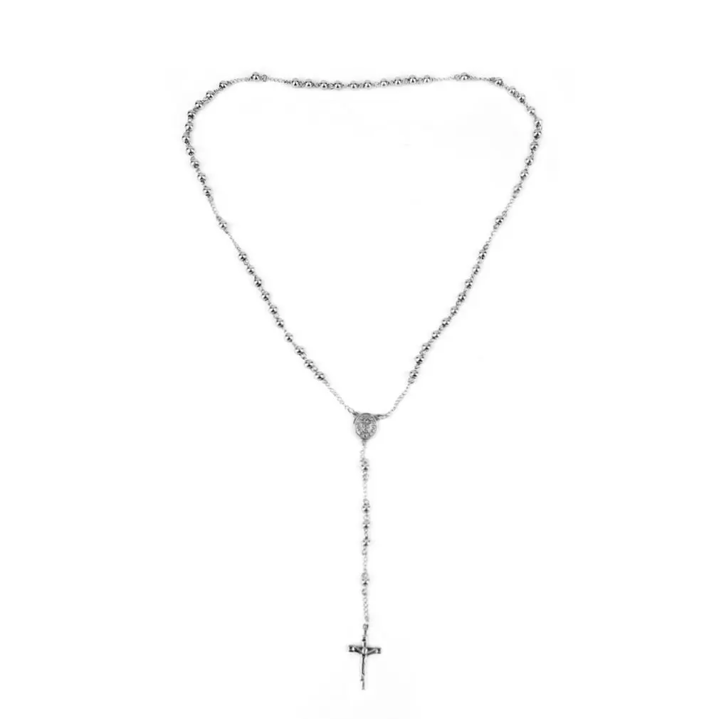 Классические серебряные четки бусы цепь крест распятье религиозное