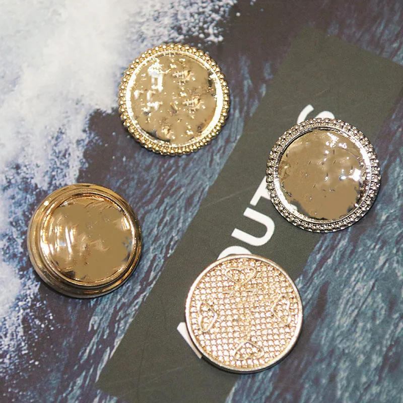 Набор металлических круглых пуговиц из 10 предметов полупроколотые пуговицы в