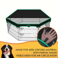 8 panels octagonal dog playpen cover pet fence waterproof windproof shade kennel top cover mat pet fence pad sun shade outdoors