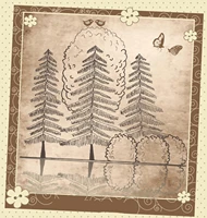 zhuoang reflection tree clear stamp for scrapbooking rubber stamp seal paper craft clear stamps card making