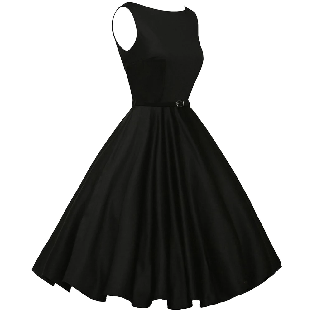 Женское платье на молнии с высокой талией без рукавов|Женские платья| |