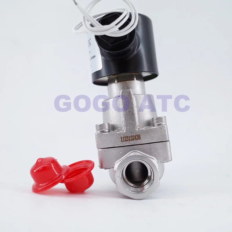 GOGO PTFE 2 way SS304 высокой температуры паровой электромагнитный Соленоидный клапан G1/2
