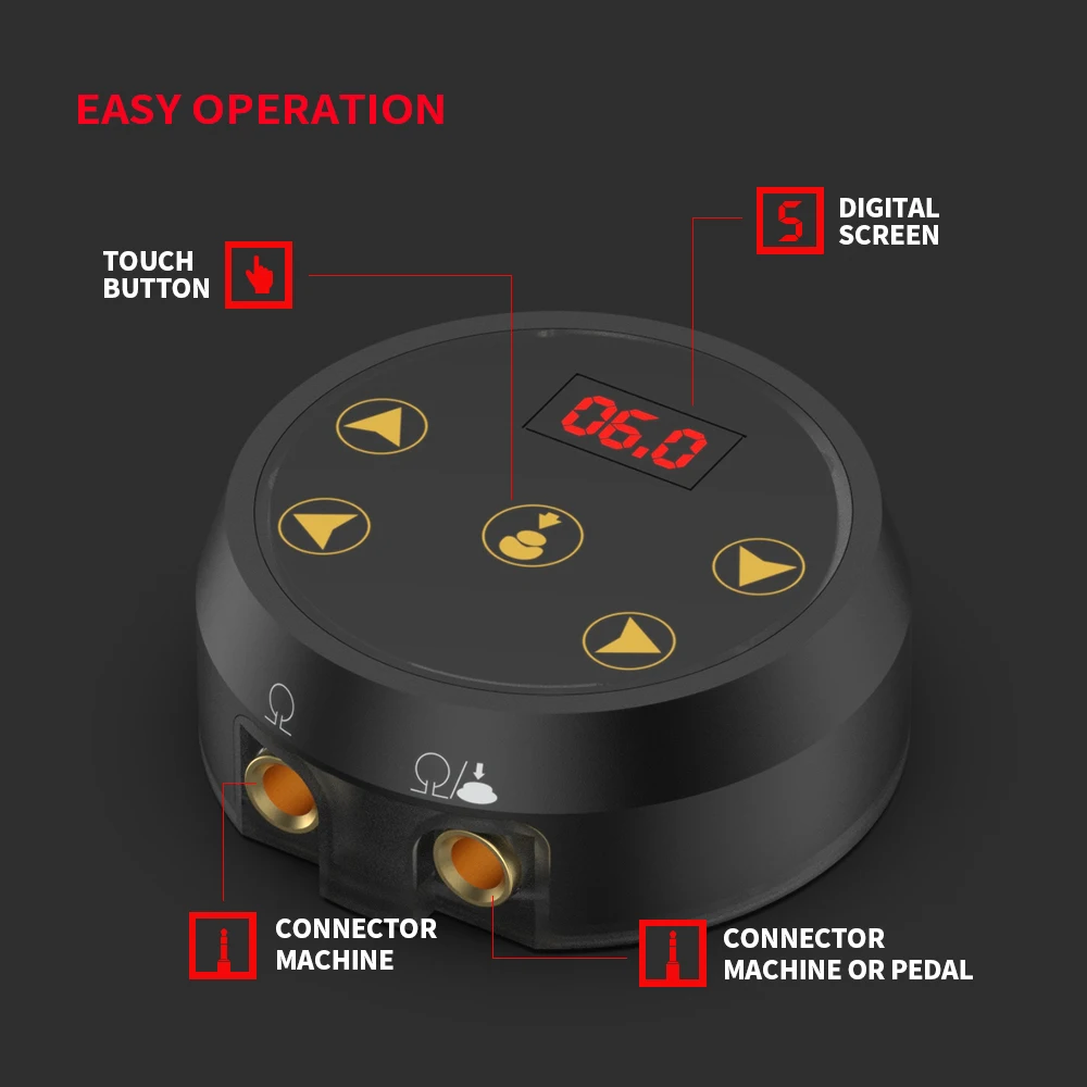 Мини блок питания с ЖК дисплеем для тату машинки 2 12 В|Блок тату-машинки| |