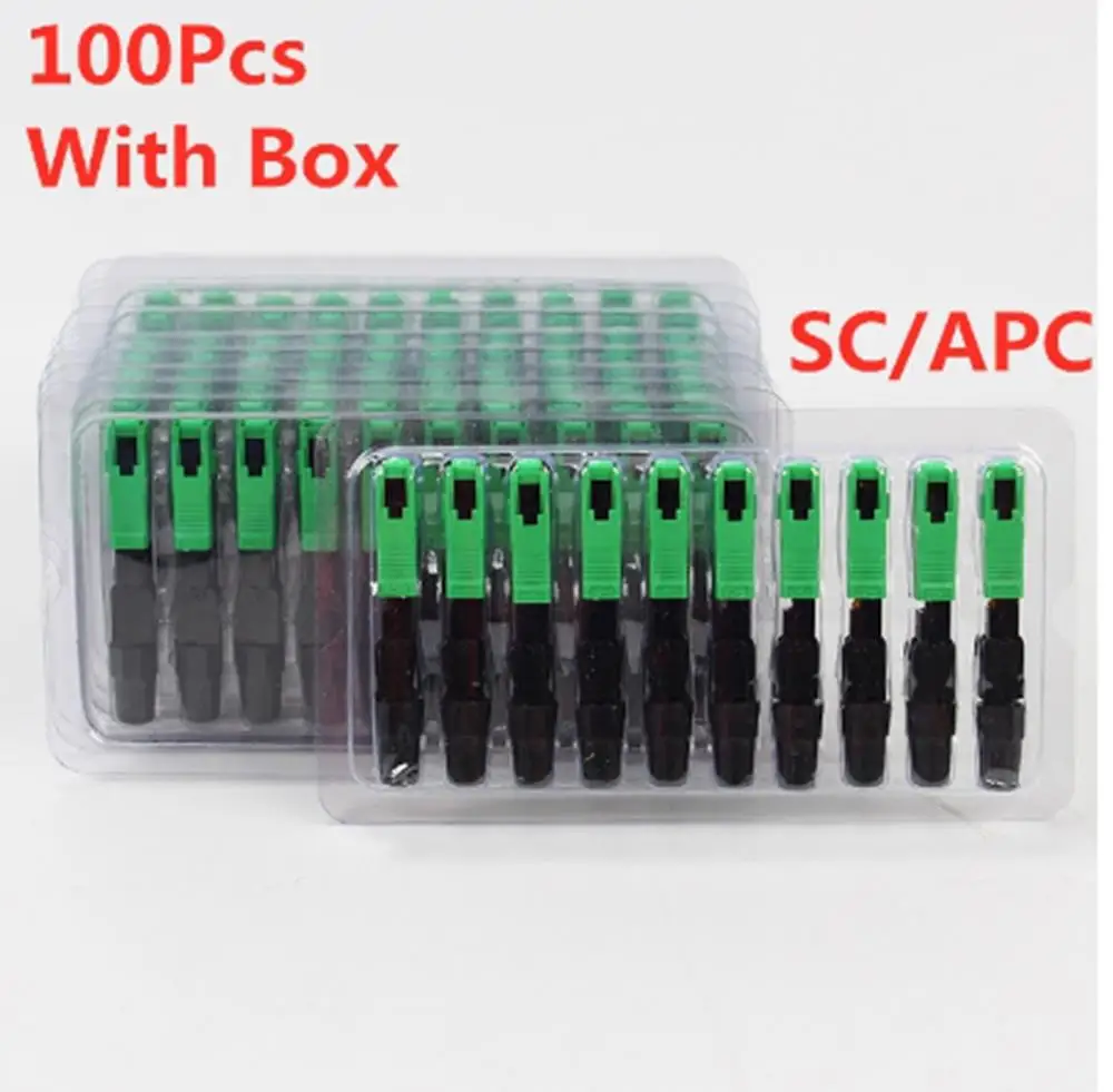 100 шт./1 коробка FTTH SC/APC Волоконно-оптический коннектор SC APC встроенный Быстрый CATV |