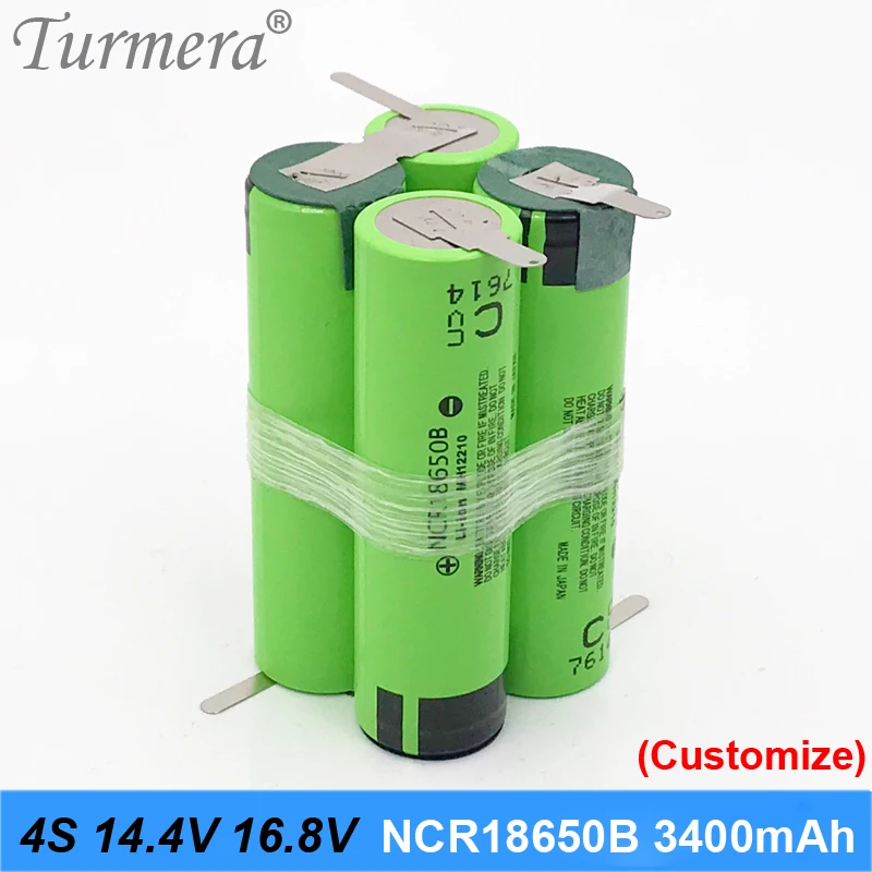 18650 батарея 3400 мАч 6800 ncr18650b 12 6 в 16 8 21 В для отвертки shurik shura 3s 4s|Перезаряжаемые