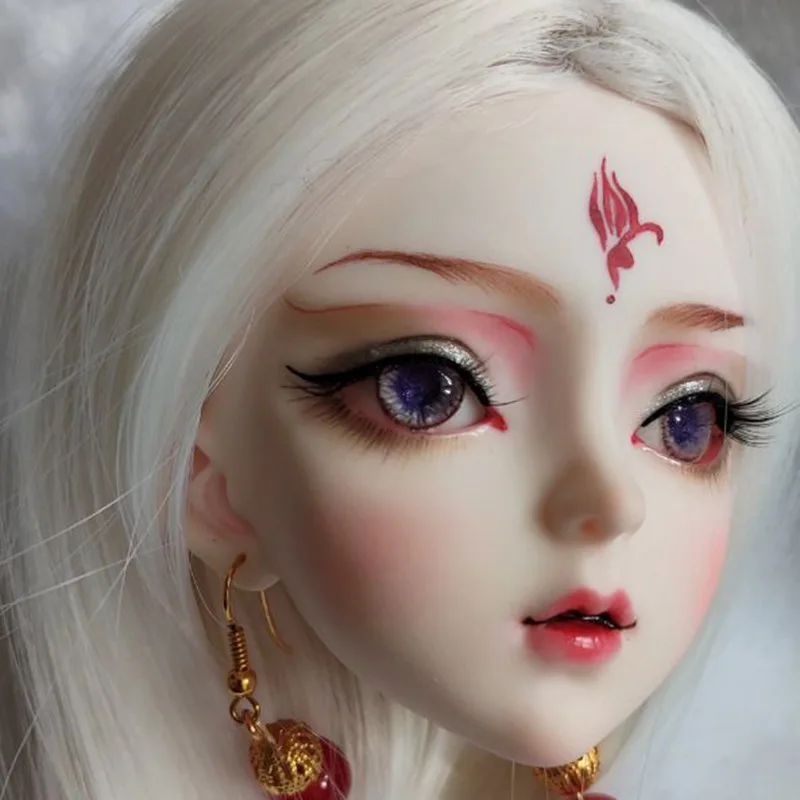 Изысканная ручная роспись BJD кукла лицо макияж голова для 1/3 60 см куклы DIY Ручная