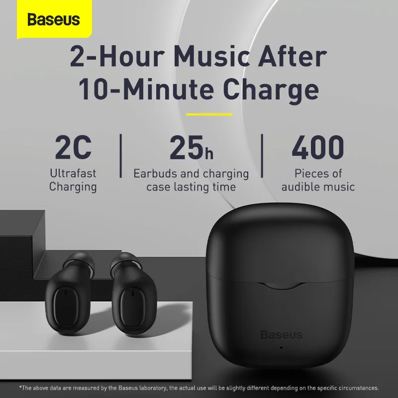 TWS-наушники Baseus W12 с поддержкой Bluetooth 5 1 | Электроника