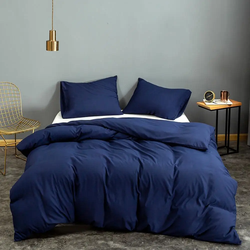 Пододеяльник Bonenjoy 1 шт. синий однотонное из микрофибры de couette Single/Queen/King dekbedovertrek
