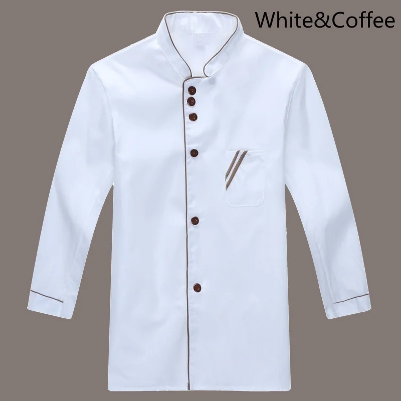 Униформа шеф повара для ресторана пальто готовки куртка на пуговицах с длинным