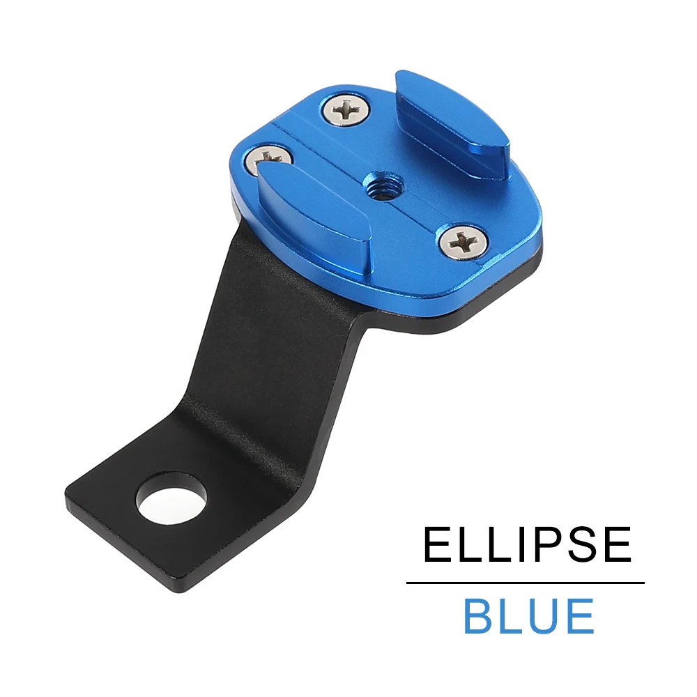 Ellips Blue Алюминиевый кронштейн держатель мотоцикла зеркало заднего вида сплав стент фиксированный для Go pro Hero 7 6 5 4 3 для Xiaomi Yi 4K Экшн-камера - Цвет: Ellips Blue