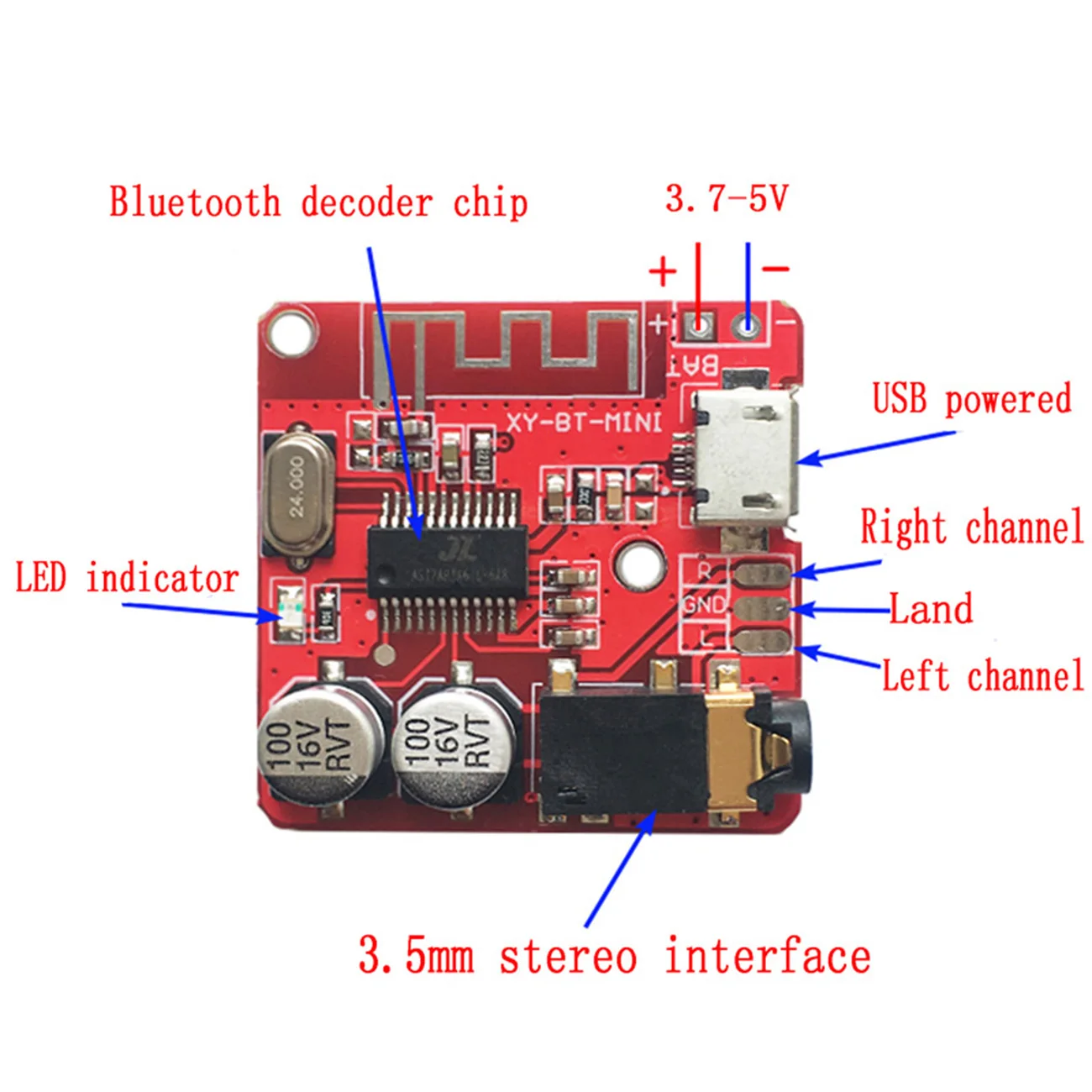 Плата аудиоресивера с Bluetooth 4 1 mp3 Стандартная плата беспроводной стерео