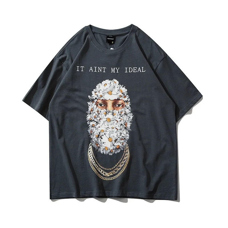 Футболка Мужская/Женская в стиле Харадзюку уличная модная Свободная рубашка