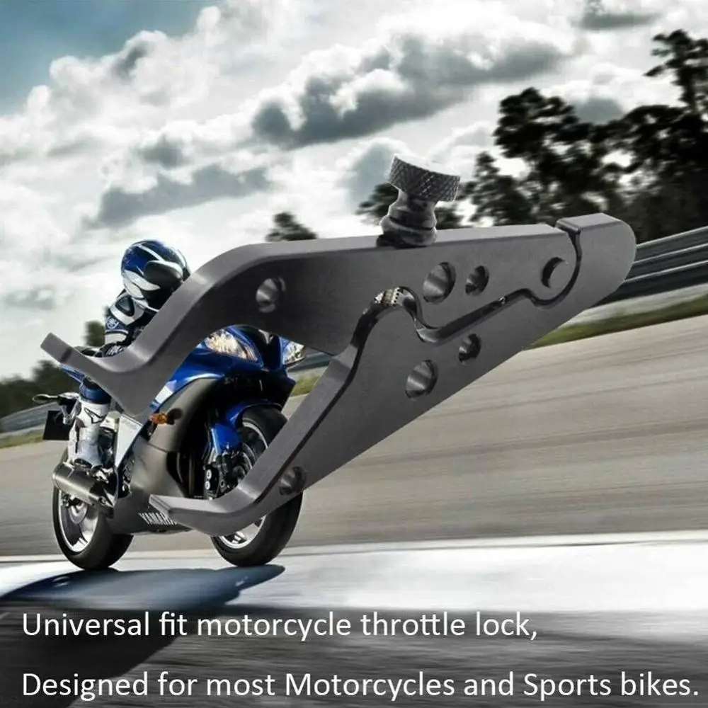 

New High Quality Universal CNC Motorcycle Cruise Control Throttle Lock Assist Retainer Relieve Stress Durable Grip Black