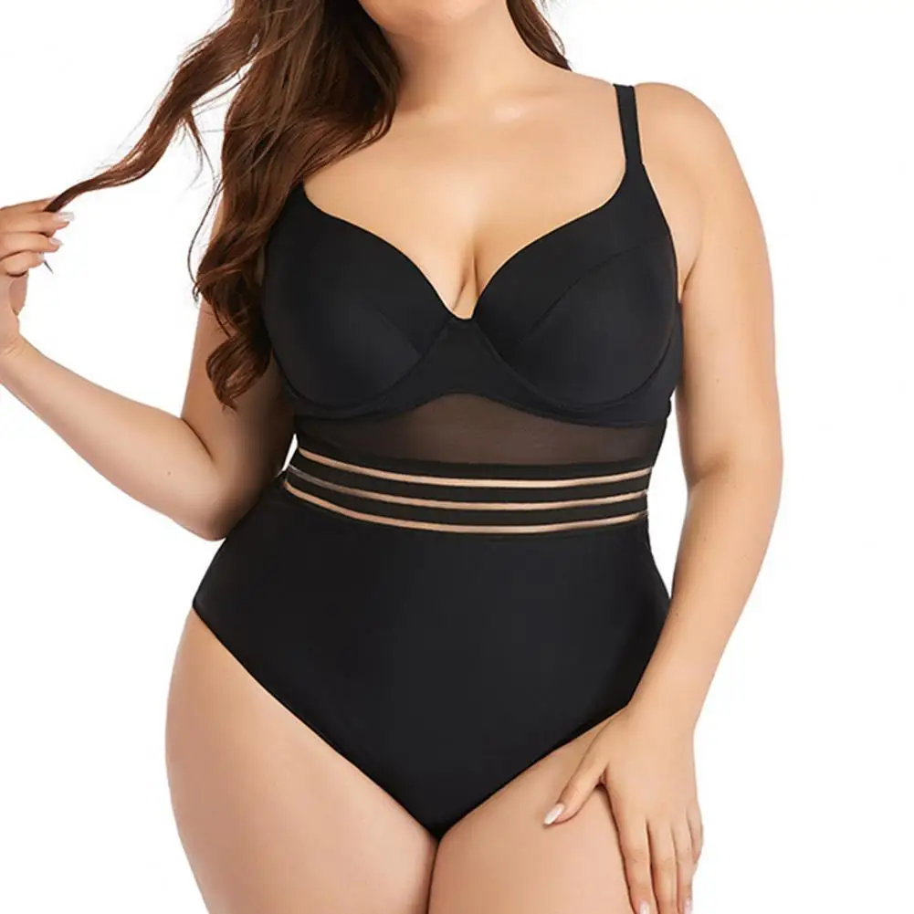 

Женский купальник с эффектом пуш-ап, однотонная сетчатая купальная одежда, лето 2021