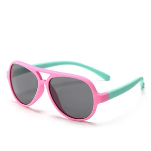 Солнцезащитные очки для мальчиков и девочек JULI круглые, с поляризацией, гибкие, безопасные, с защитой от УФ-лучей, TR90, 7009