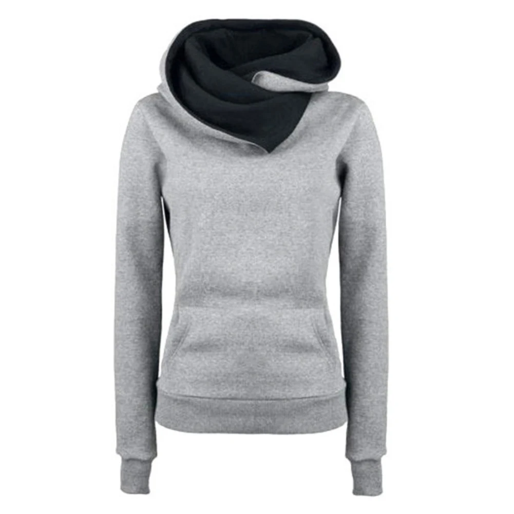 

Casual Women Autumn Winter Long Sleeve Sweatshirt Warm Fleece Pullover Hoodie Women Solid Color Oversized Hoodie Hooded Velvet