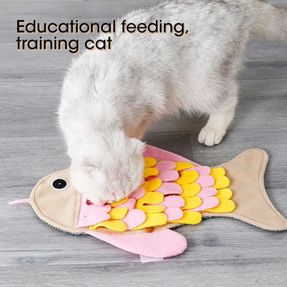 

Pet Cat Dog Feeding Mat Pad Anti-skid Puppy Kitten Slow Food Sniff Mat Funny Interactive Cat Scratch Tool Machine Washable