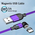 Вращающийся на 540  Магнитный кабель USB Type-C кабель для передачи данных для OPPO A74 A94 A95 5G A53 A73 A52 A72 Reno 5 4 3 Pro 2 Z зарядный кабель для телефона