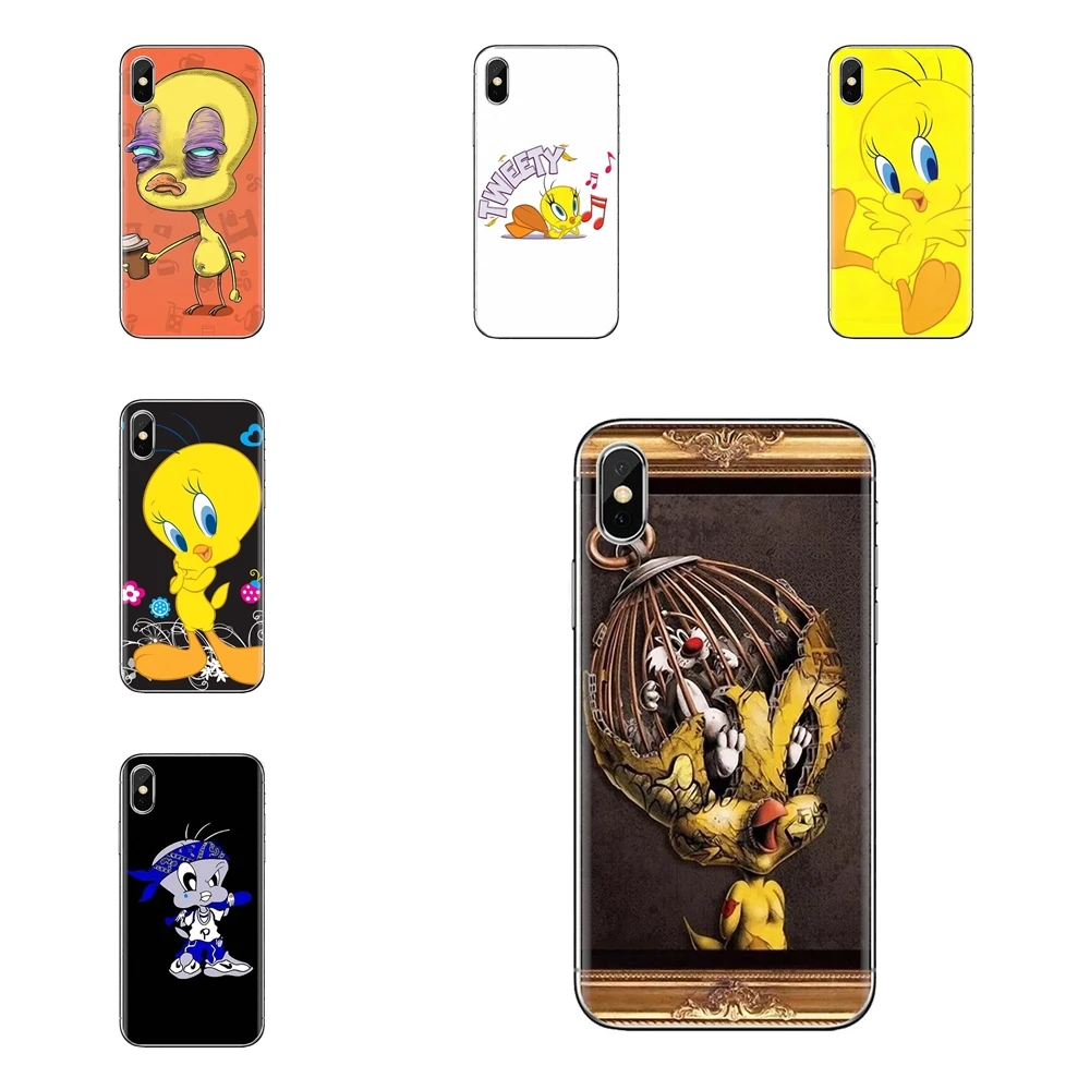 Птичка Твити мягкий прозрачный просвечивающийся чехол Чехлы для iPhone XS Max XR X 4 4S 5 5S