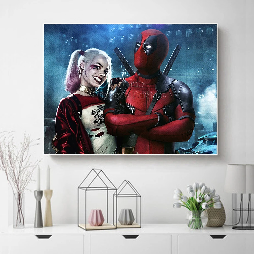 Алмазная живопись Дэдпул 5D Сделай Сам искусство клоун женщина мозаика Вышивка