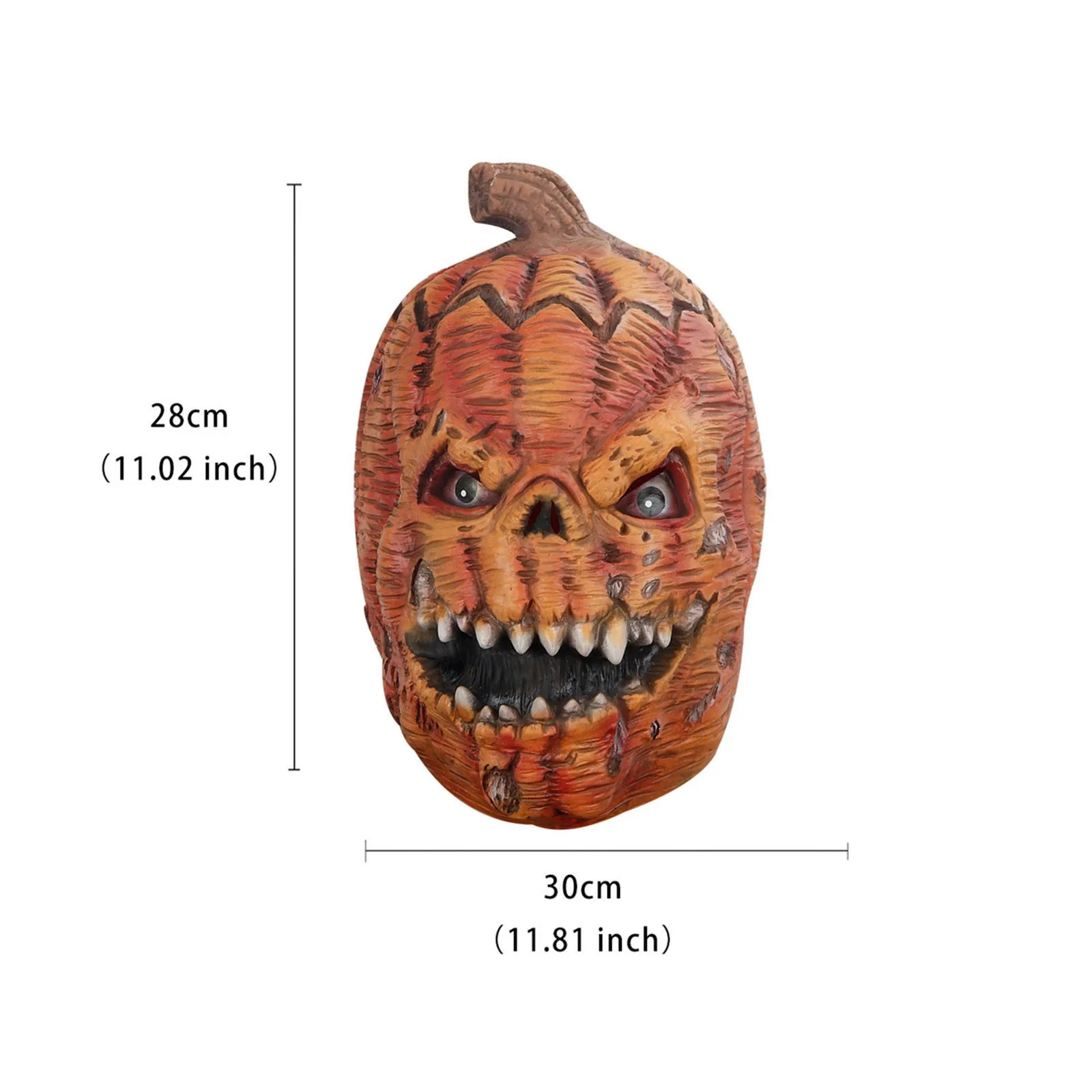 Scary Novelty Halloween Pumpkin Mask Costume Festival Party Props Skull Horror Evil Latex Full Face Head | Дом и сад