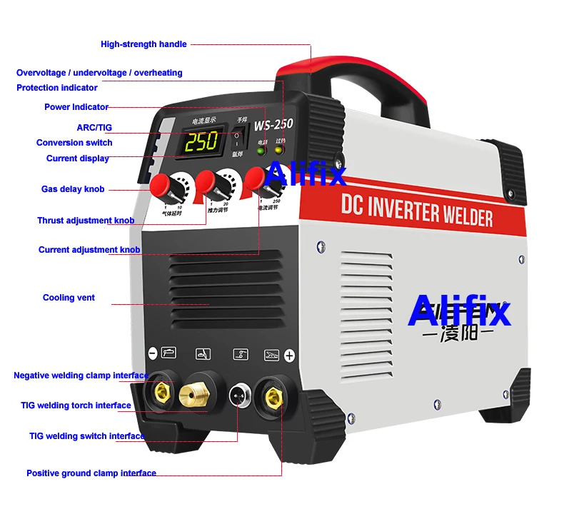 

2In1 ARC/TIG IGBT Inverter Arc Electric Welding Machine 220V 250A MMA Welders for Welding Working Electric Working Power Tools