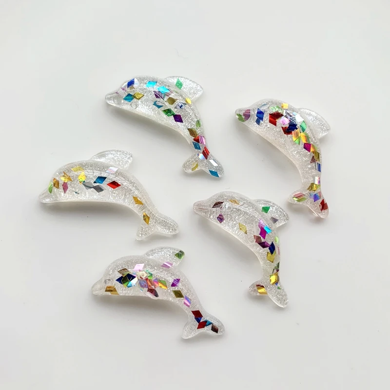 22*35 мм 10 шт. блестки радужные милые Кабошон из смолы с плоской задней стороной