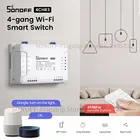 Itead SONOFF 4CH R2 Wi-Fi Беспроводной дистанционного Управление триггерный релейный модуль выключатель 4 канала светильник таймер переключатель интеллектуальная Автоматизация дома работать с Алиса