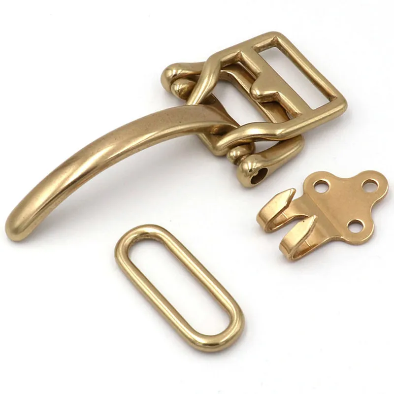 1 комплект = 4 шт. Пряжка из твердой латуни для кавалерии мужчин сделай сам пояс