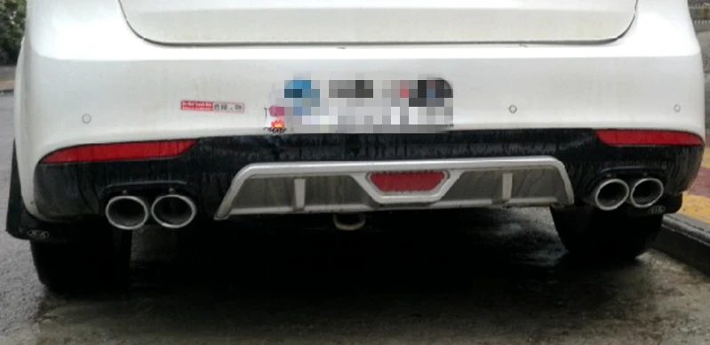 Look Picture Задний бампер протектор двойной диффузор бамперы обвес бампер для Kia Forte K3 - Цвет: Look Picture