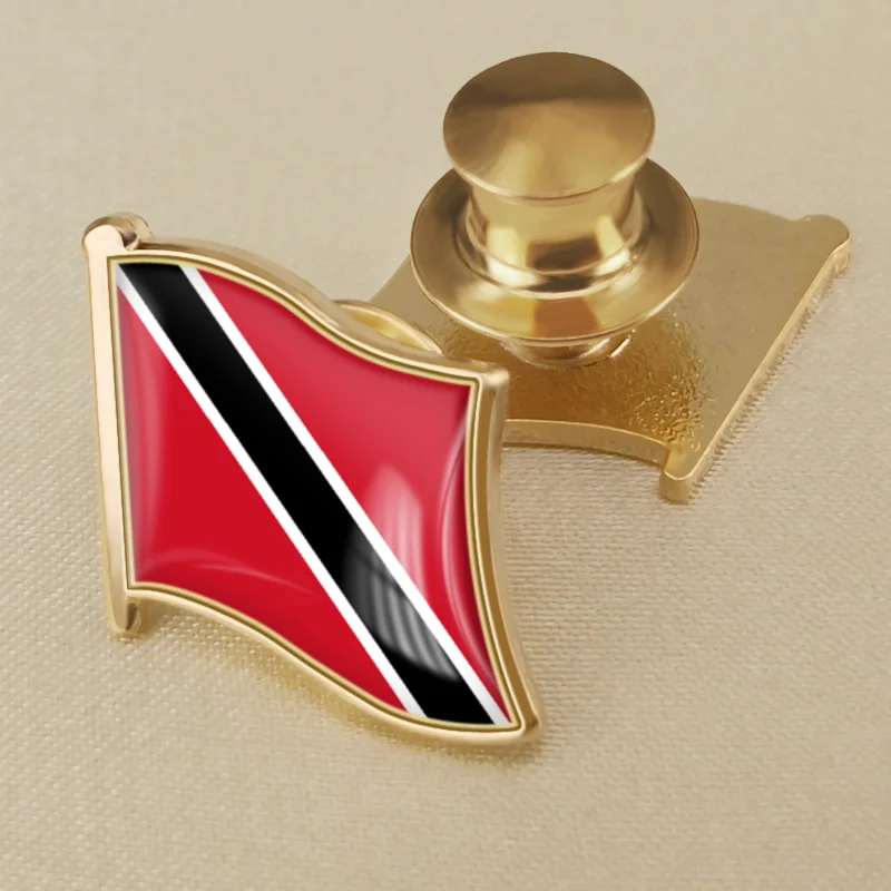 Герб Тринидад и Тобаго карта национальный флаг эмблема брошь значки нагрудные