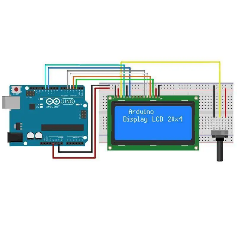 Синий последовательный ЖК-модуль IIC/I2C/TWI 2004 204 20X4 для Arduino новый