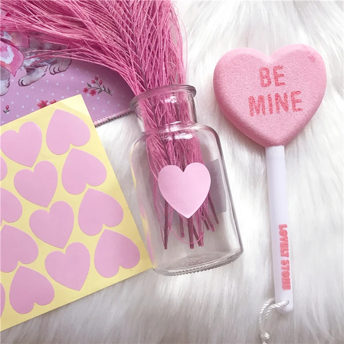 SIXONE милый розовый цвет любовь тип декоративная наклейка Корея студент блокнот