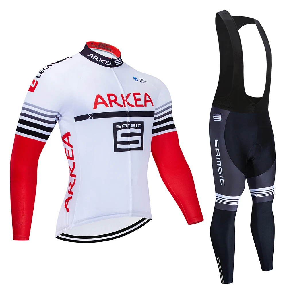 ARKEA 2020 команда Сезон весна осень Длинные рукава Велоспорт Джерси Ropa Ciclismo дышащий