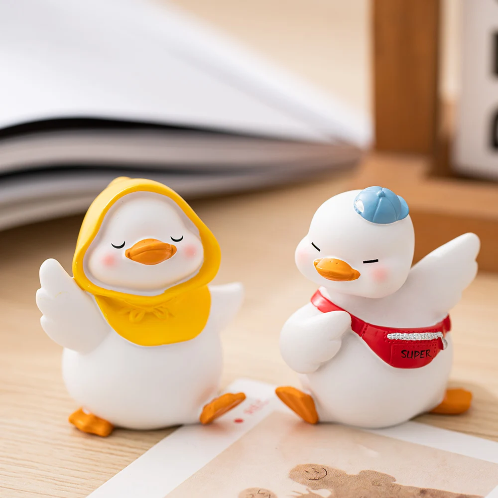 

Modern Decor Cute Yellow Duck Figurine Desk Decoration Accessories Resin Embellishment Home Decoration Mini Garden Accessories