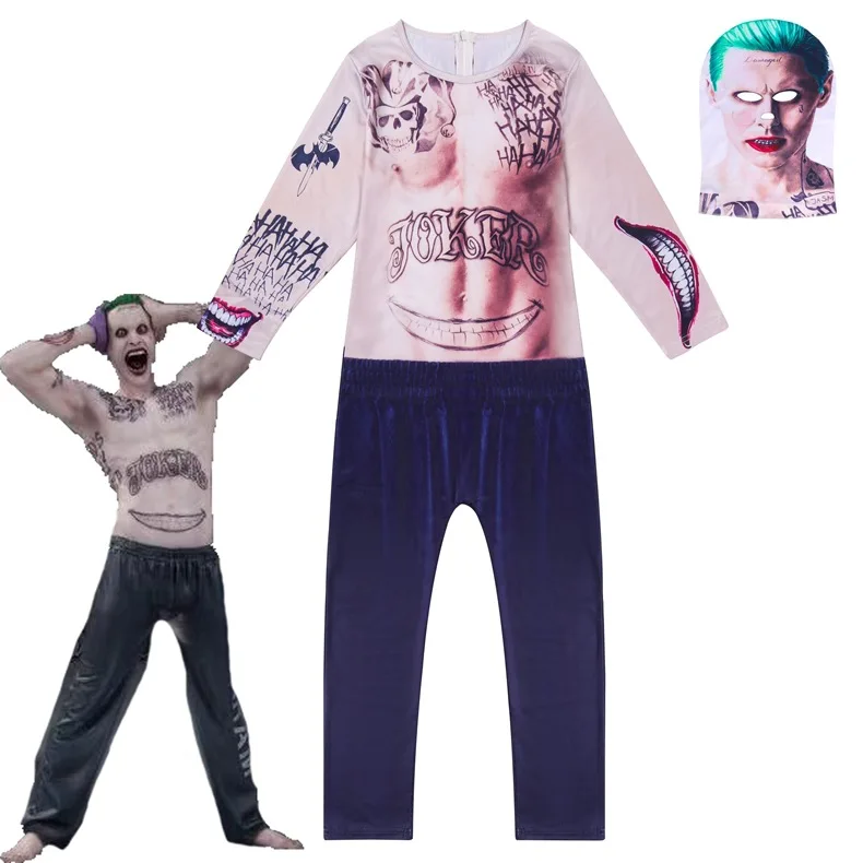 Карнавальный костюм клоуна Детский Джокера для костюмированной вечеринки