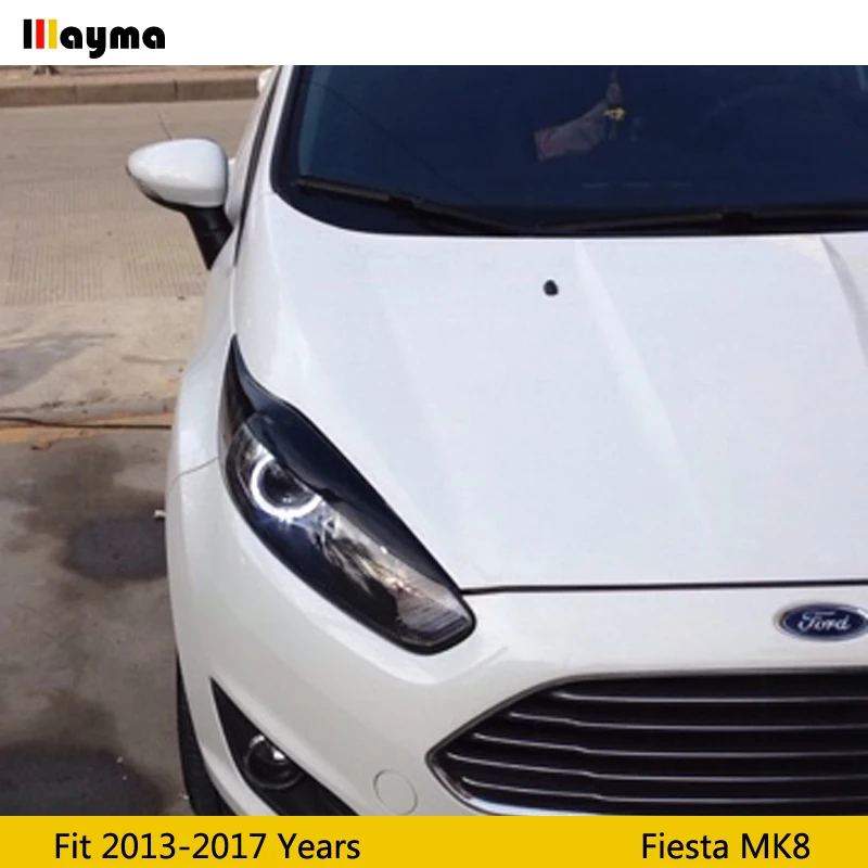 Автомобильные брови из стекловолокна для Ford Fiesta 2013 2017 года MK8 FRP матовая черная
