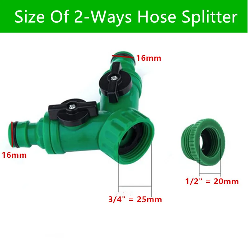 2 шт. Y тип водопроводной сплиттер с быстрым адаптером для микроспринлерного