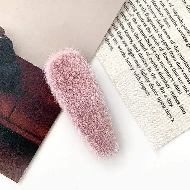 3 drop pink Корея Осень Зима твердая плюшевая повязка для волос Зажимы геометрические капли прямоугольные женские большие заколки аксессуары для волос - Цвет: 3 drop pink