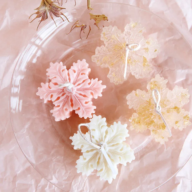 

Christmas Silicone Snowflake Mold Candle Soap DIY Aromatherapy Plaster Decorating Chocolate Making Tools Mould Candy